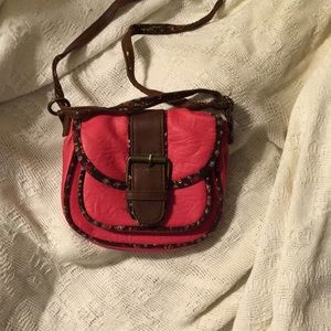 Small Pink Claire's Crossbody with Floral Details
